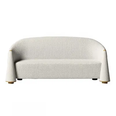 Textured Fabric Three Seater Sofa 3d model
