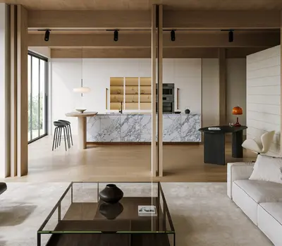 Contemporary Living & Dining Room