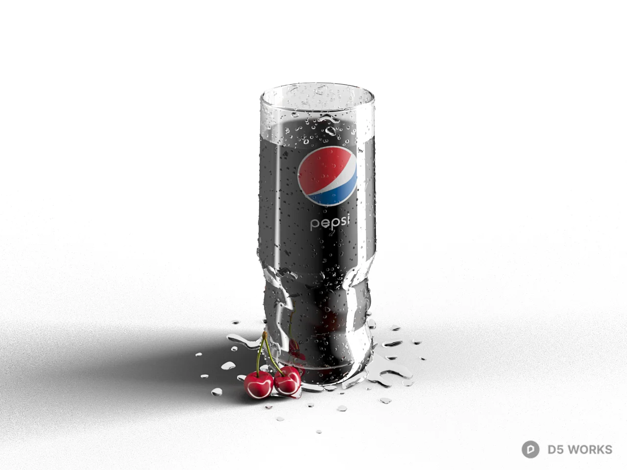 Pepsi Beverage With Cherries 3d model - Image 1