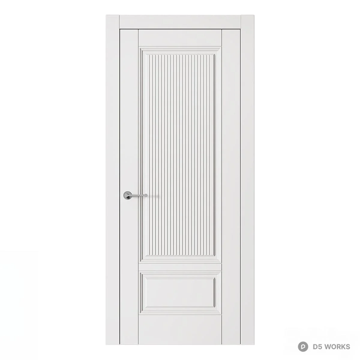 Nordic Style Single Door 3d model thumbnail 3