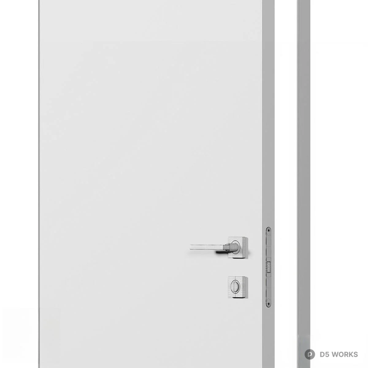 Minimalist Hidden Door 3d model thumbnail 3