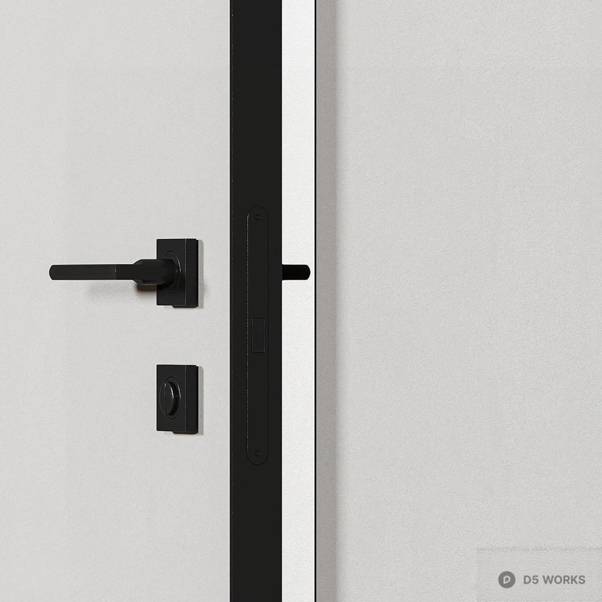 Minimalist Hidden Door 3d model thumbnail 2