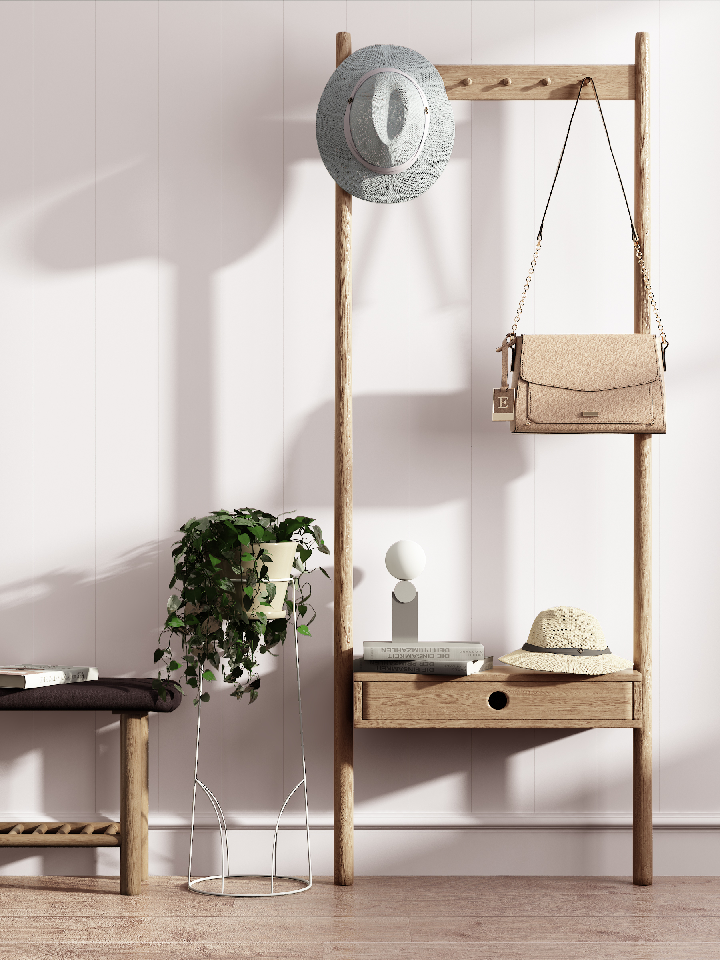 Wooden Coat Rack