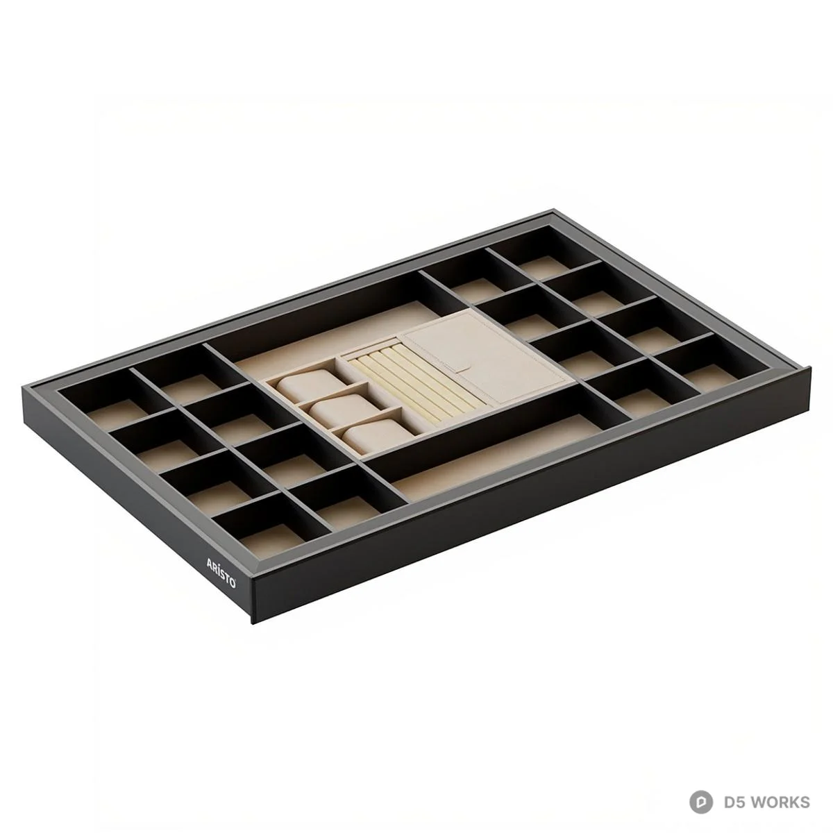 Modular Jewelry Tray With Compartmentalized Design 3d model - Image 1