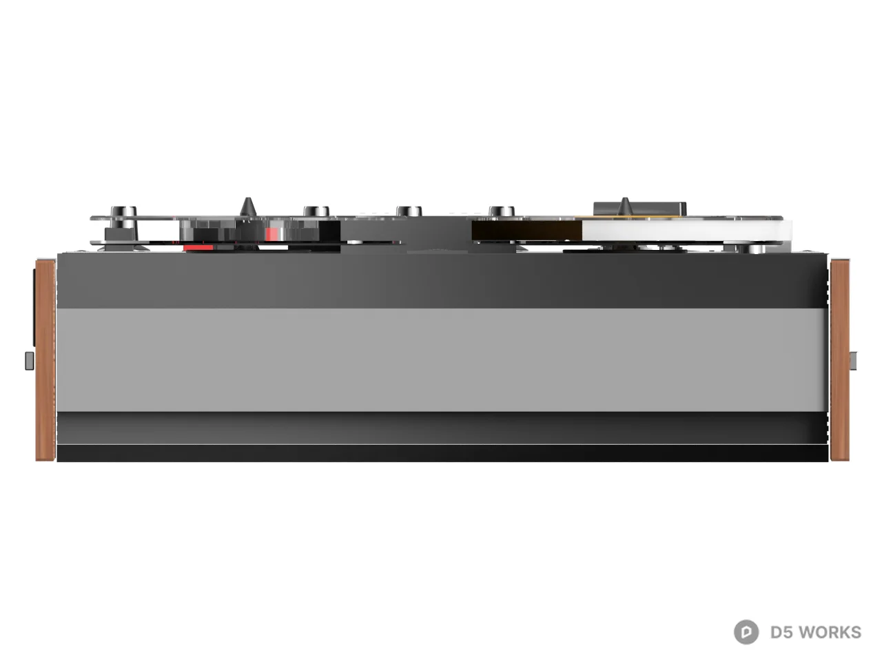 Retro Turntable Audio System 3d model thumbnail 2