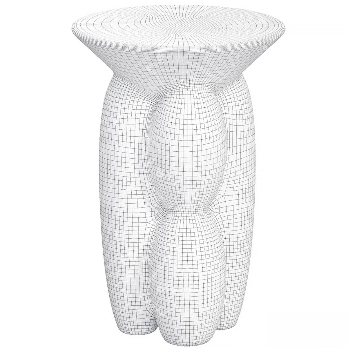 Eclectic End Table 3d model thumbnail 4