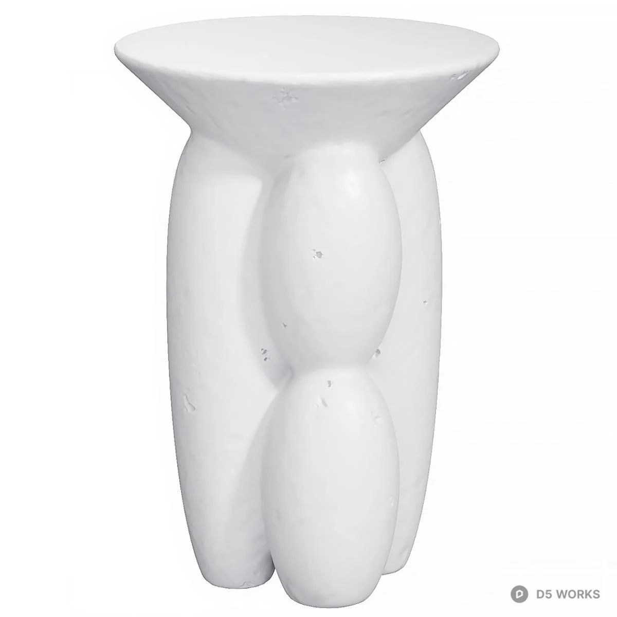 Organic Sculptural Side Table 3d model thumbnail 3