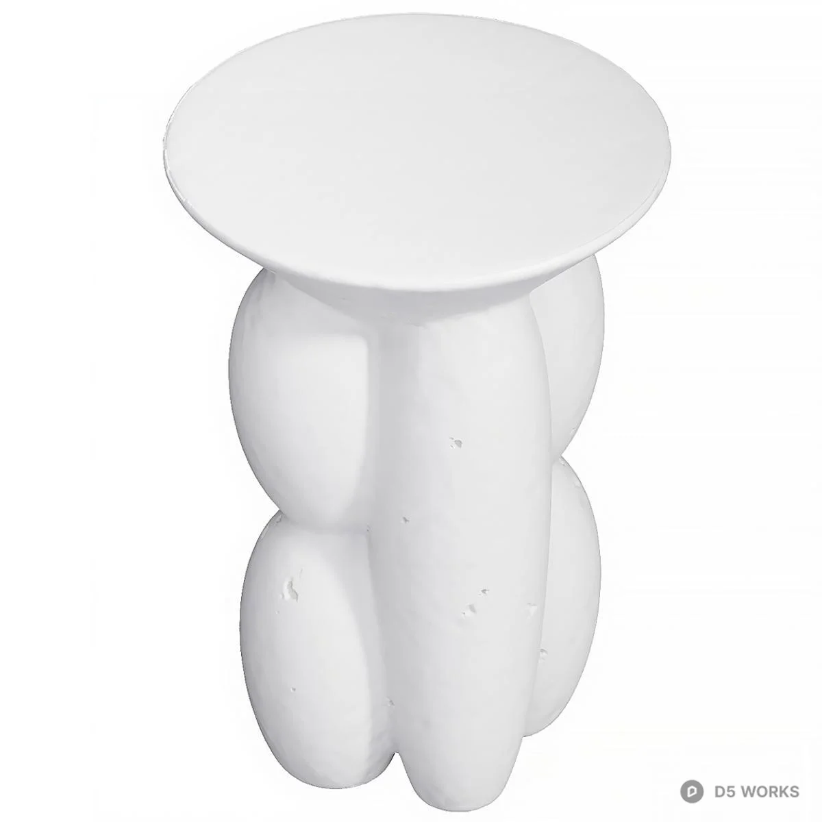 Organic Sculptural Side Table 3d model thumbnail 2