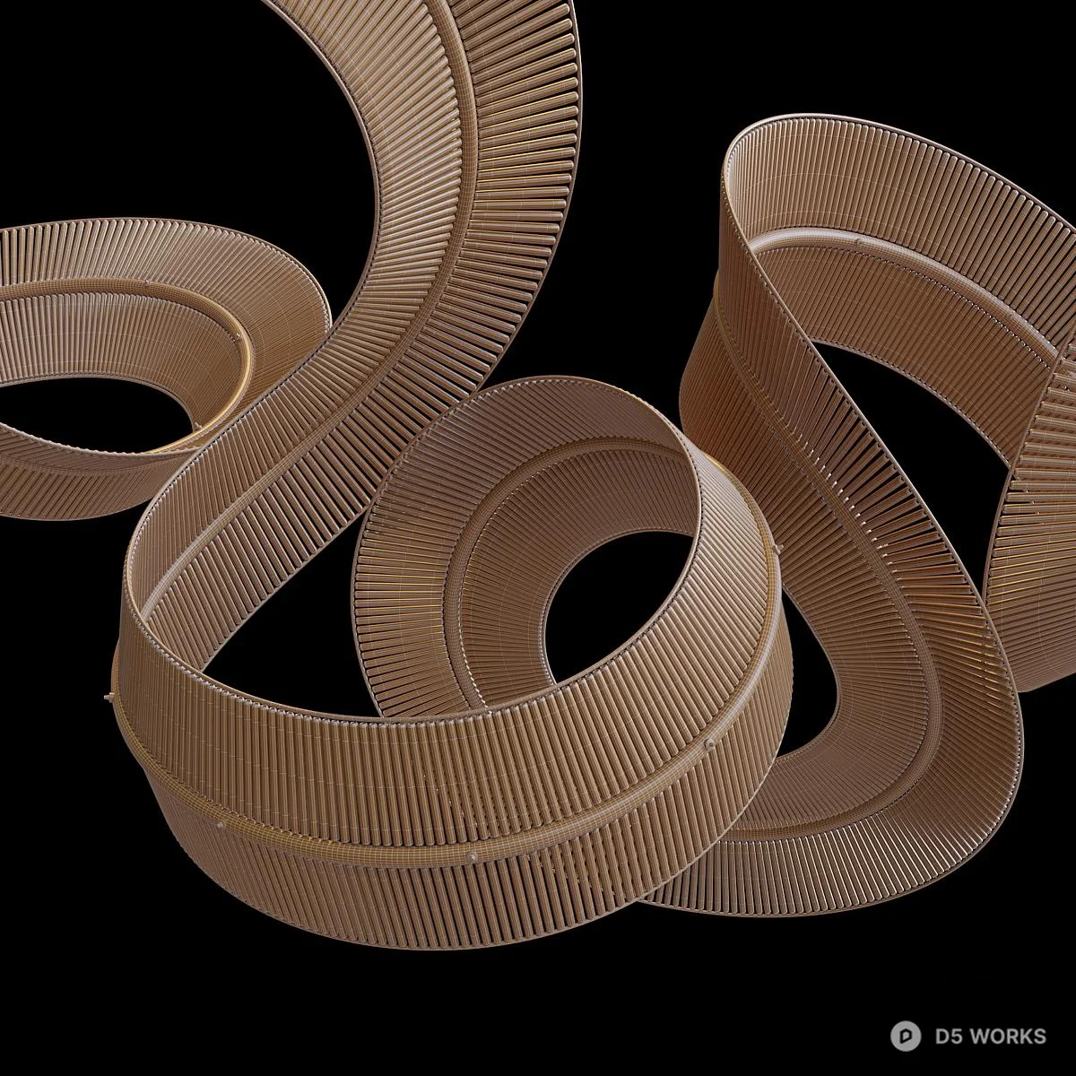 Sculptural Mesh Pendant Light 3d model thumbnail 2