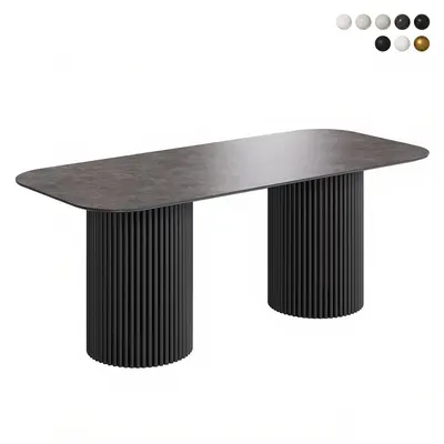 Ribbed Base Dining Table 3d model