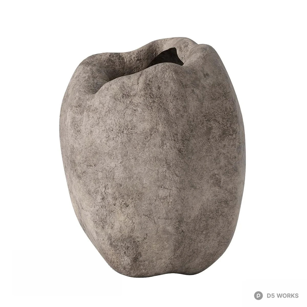 Minimalist Stone Vase Set 3d model thumbnail 4