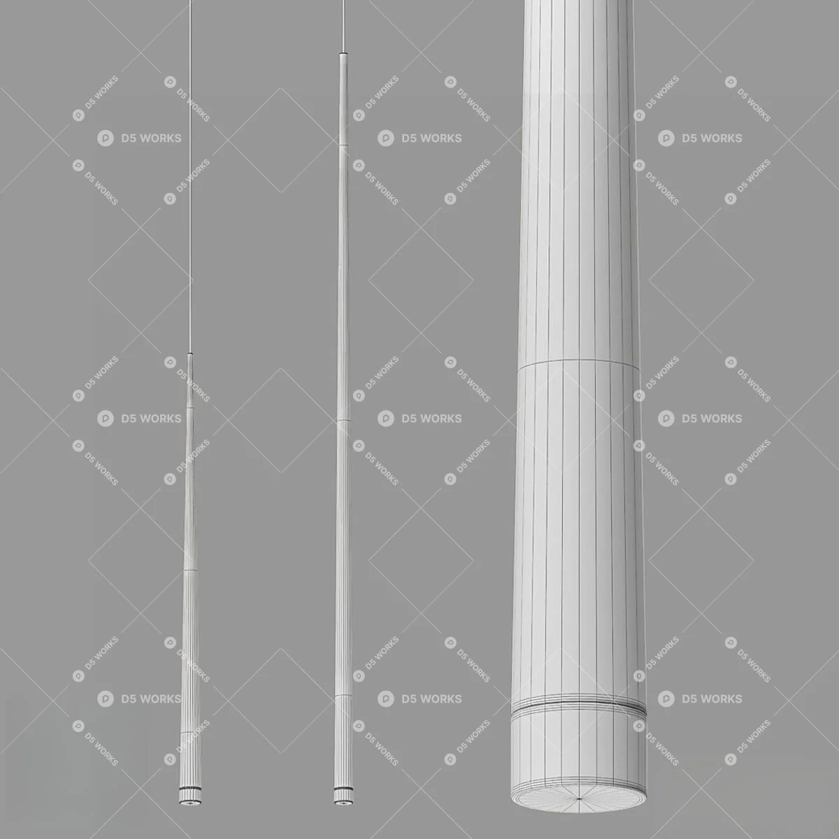 Modern Pendant Light 3d model thumbnail 2