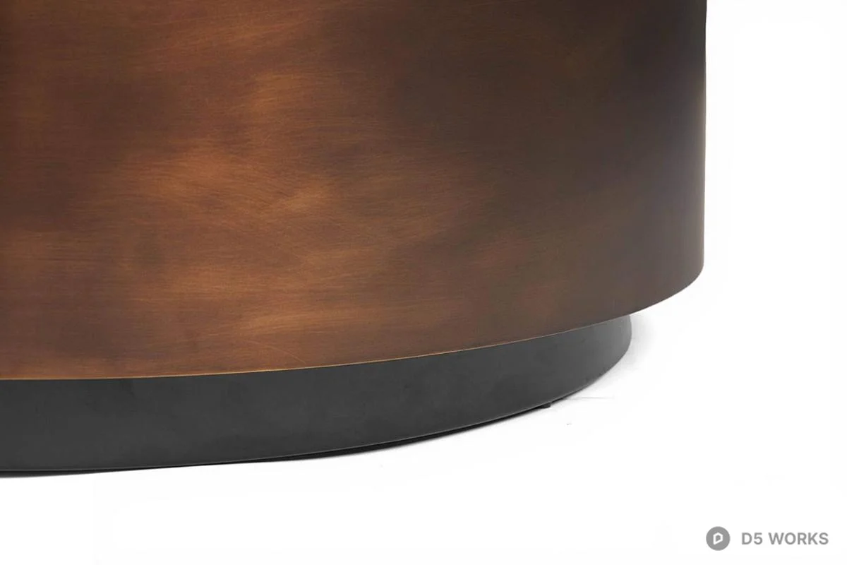 Brushed Bronze Cylindrical Coffee Table 3d model thumbnail 4