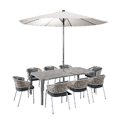 Outdoor Table & Chairs Set modern marble dining table leisure combination