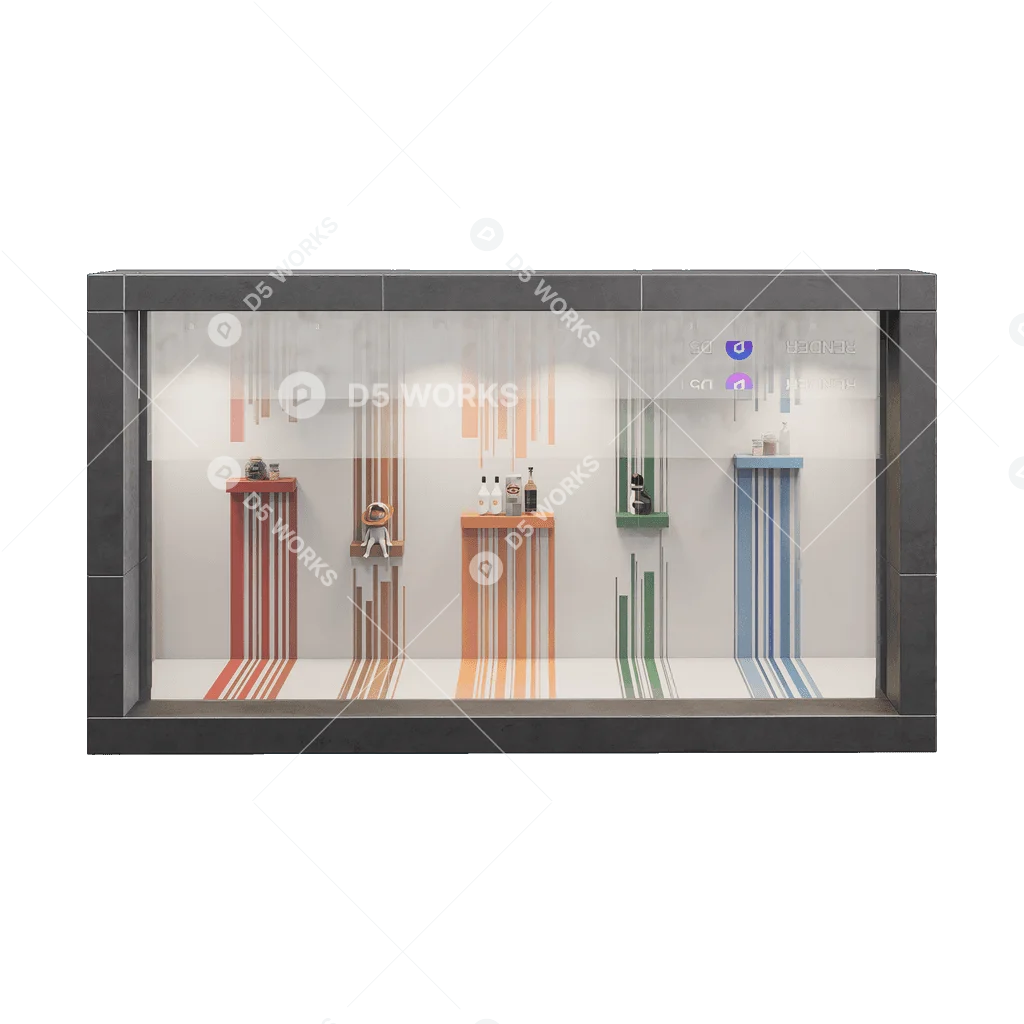 Three Dimensional Window Display Free Display Window 09 3D Model .d5a