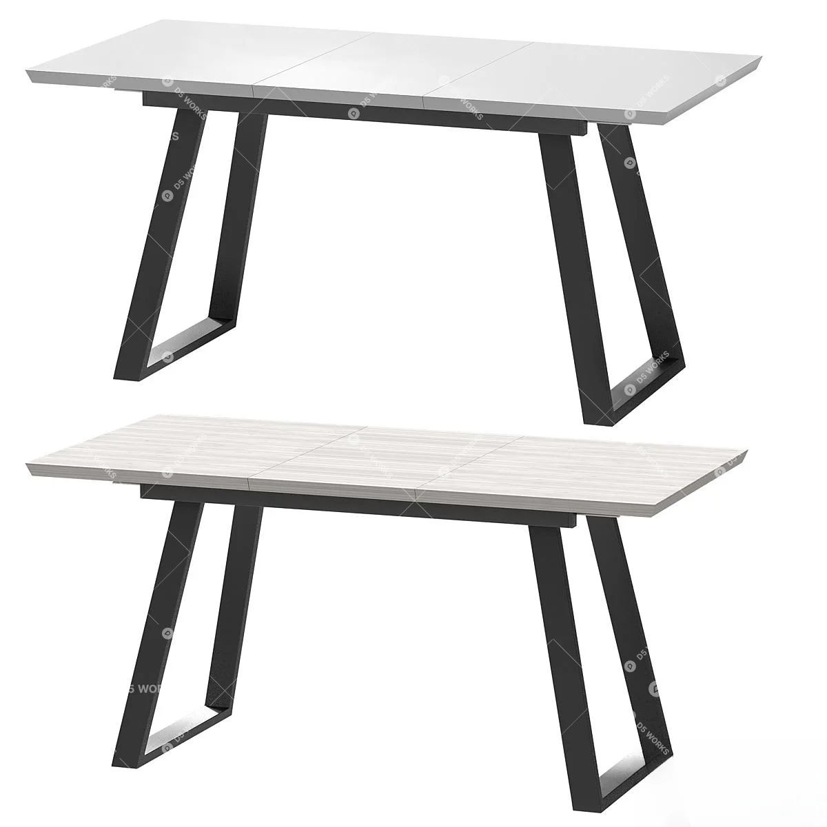 Scandinavian Dining Table 3d model thumbnail 2