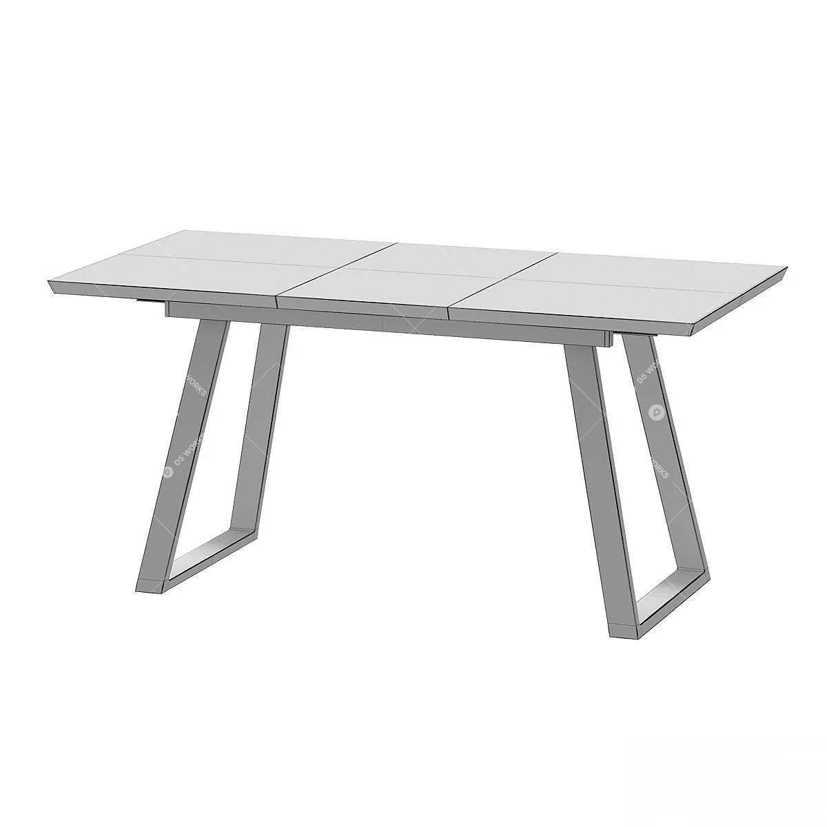 Scandinavian Dining Table 3d model thumbnail 4