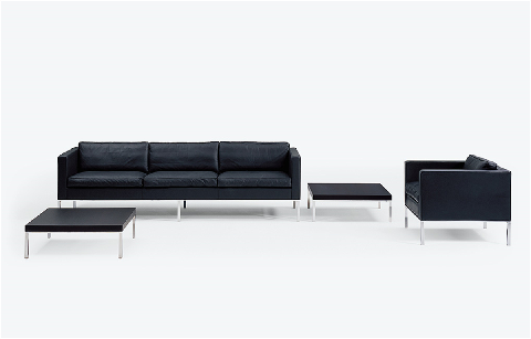 Italian Modern Sofa & Side Table Set 