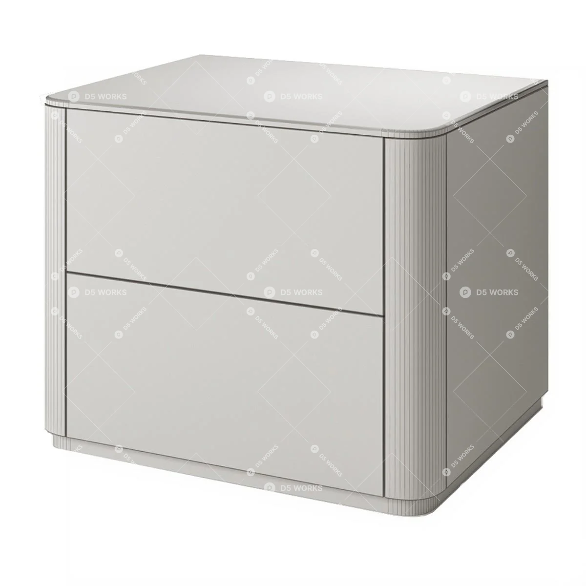 Modern Bedside table 3d model thumbnail 3