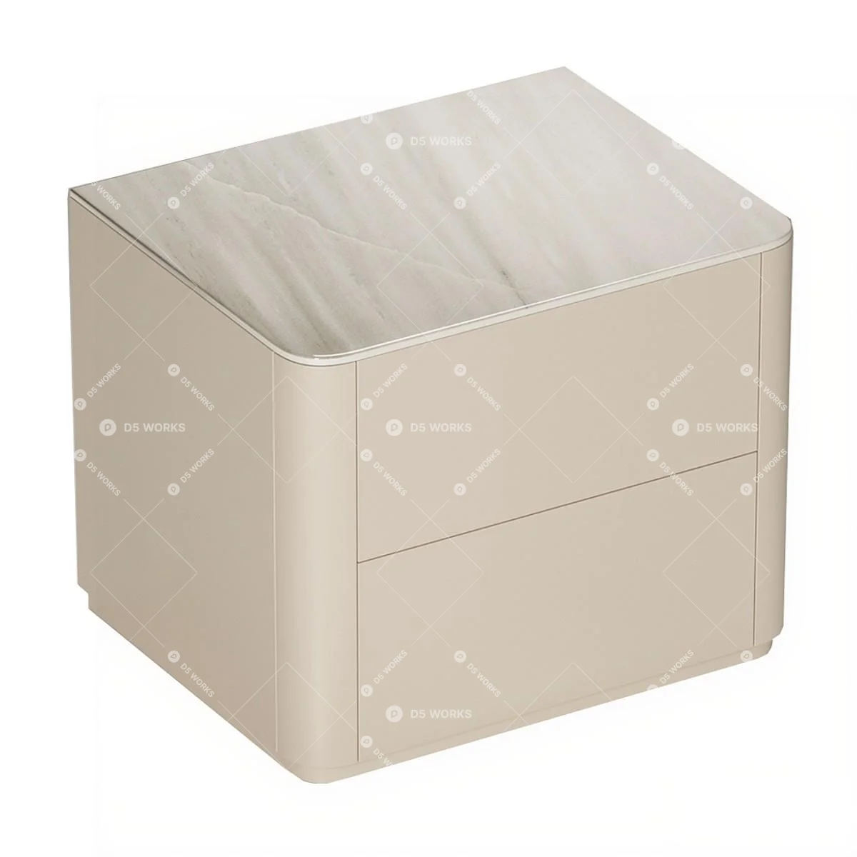 Modern Bedside table 3d model thumbnail 2