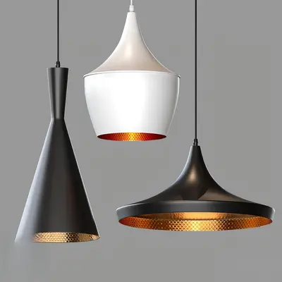 Modern Pendant Lamp With Copper Interior 3d model