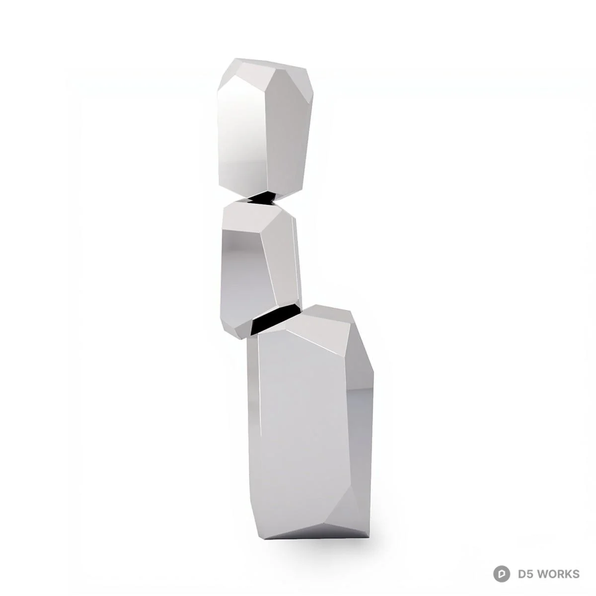 Geometric Sculptural Decorative Objects 3d model thumbnail 2