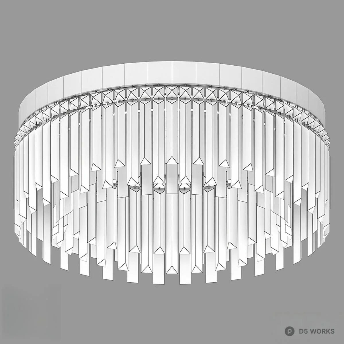 Crystal Faceted Chandelier 3d model thumbnail 2