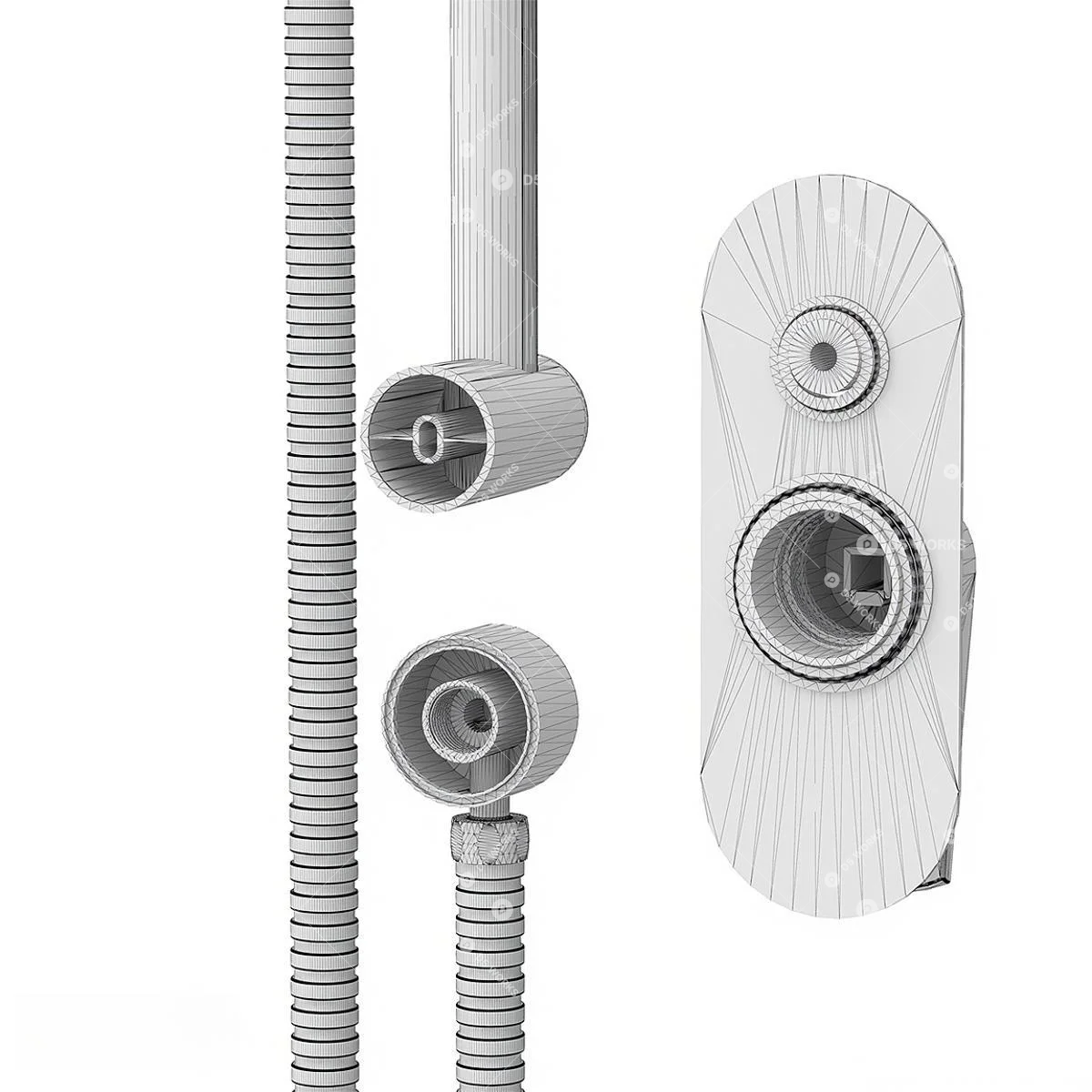 Shower Head 3d model thumbnail 4