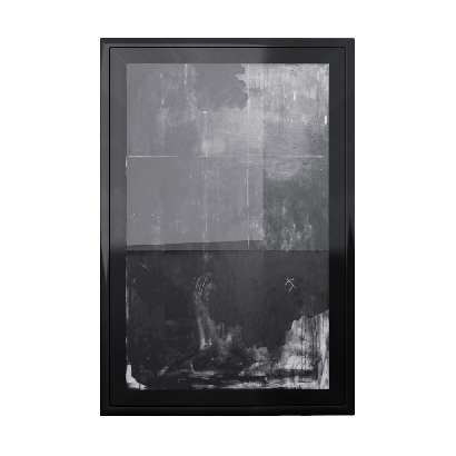 Paintings Modern Metal Frame Black and White Painting 