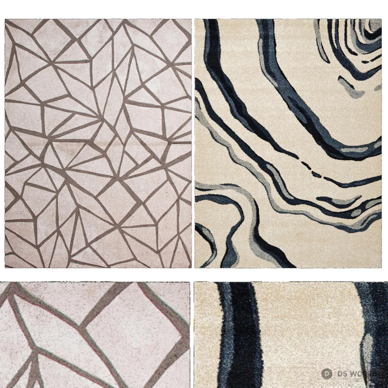 Modern Geometric And Abstract Pattern Carpet 3d model - Image 1