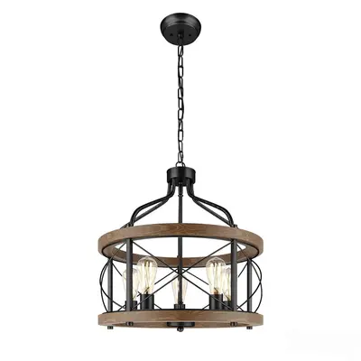 Rustic Industrial Cage Pendant Light 3d model