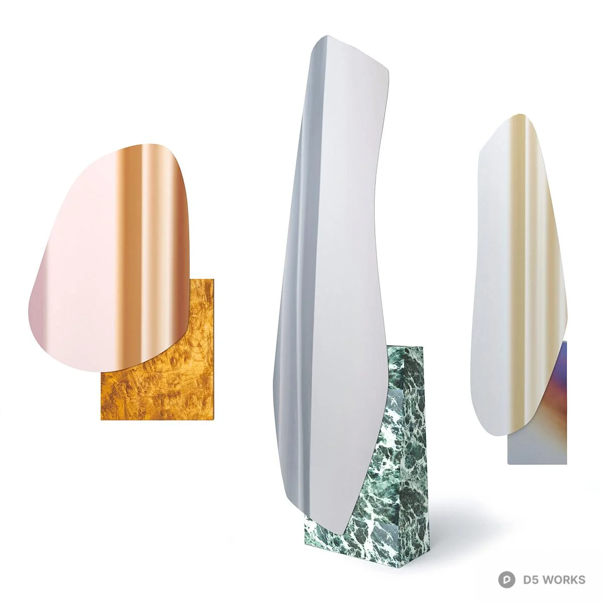 Minimalist Decorative Mirror 3d model - Image 1