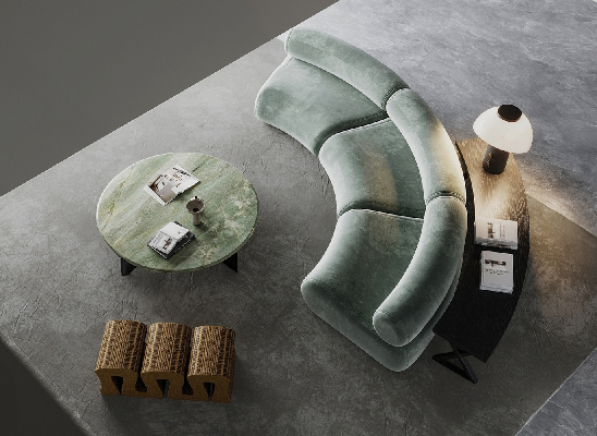 Italian Sofa & Side Table Set