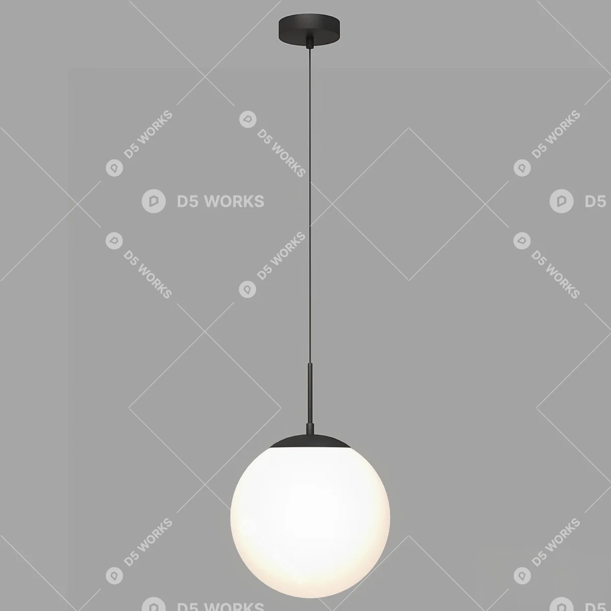 Modern Pendant Light 3d model thumbnail 2