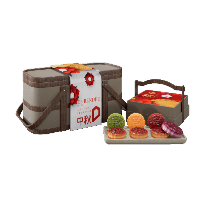 Food and Drink Moon Cake Gift Box for Mid-Autumn Festival