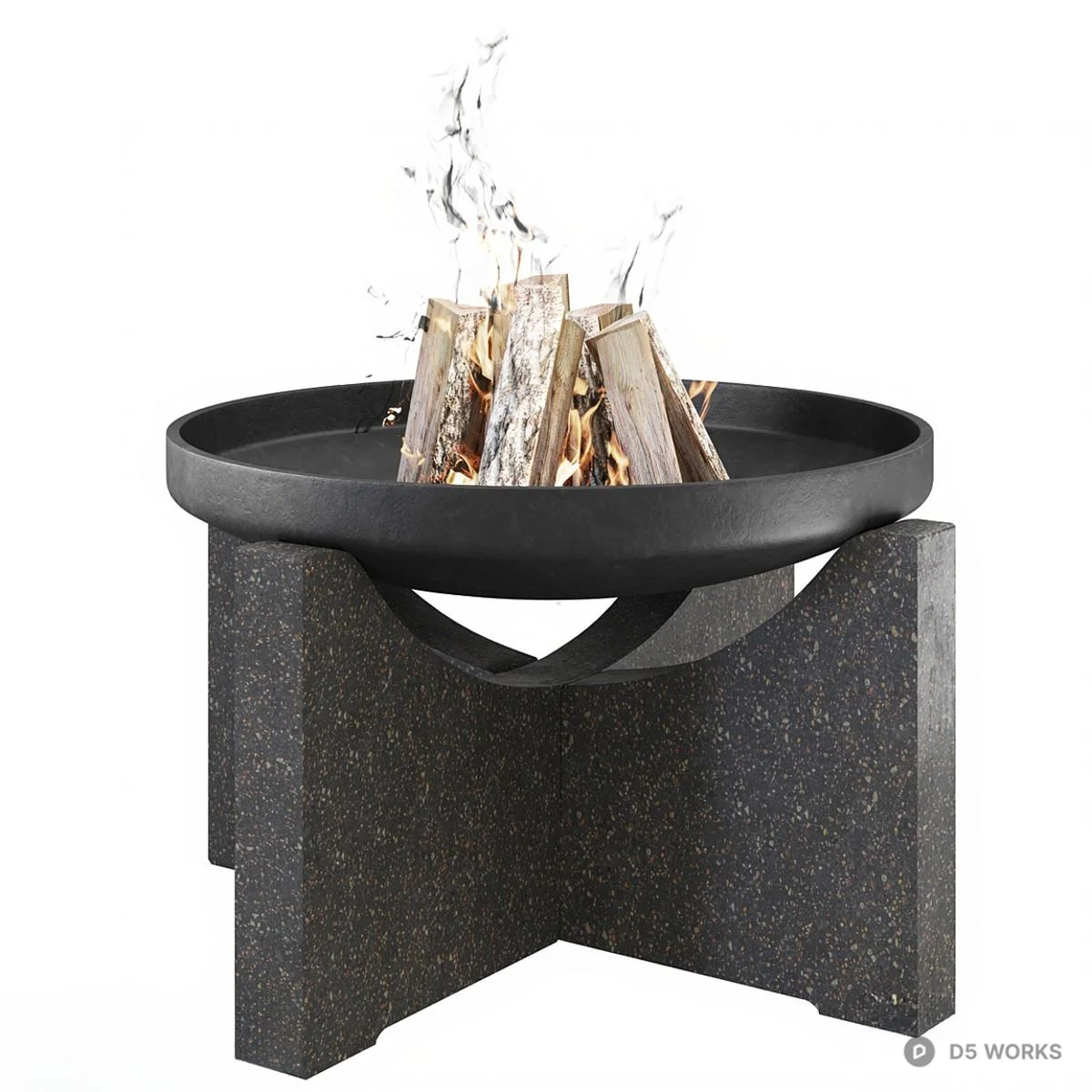 Modern Outdoor Fire Pit 3d model - Image 1