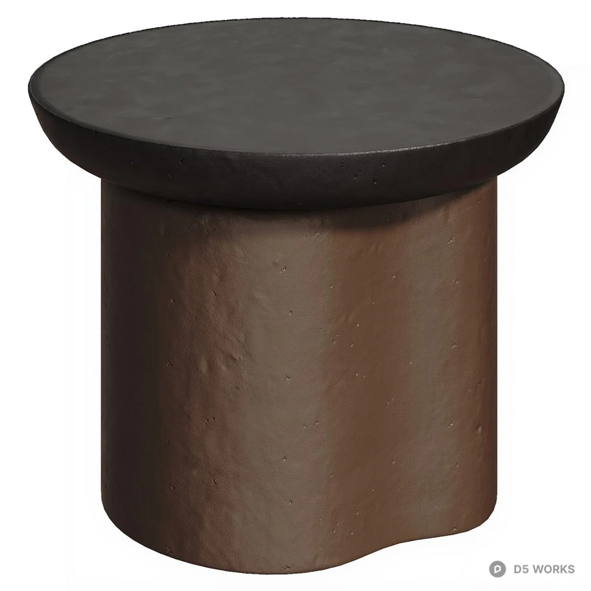 Minimalist Round Side Tables 3d model thumbnail 2