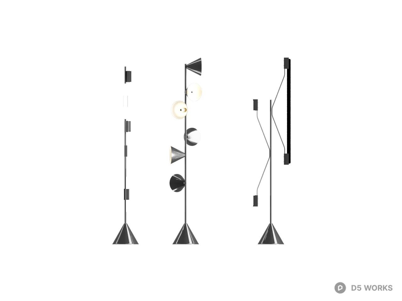 Modern Minimalist Floor Lamp 3d model thumbnail 2