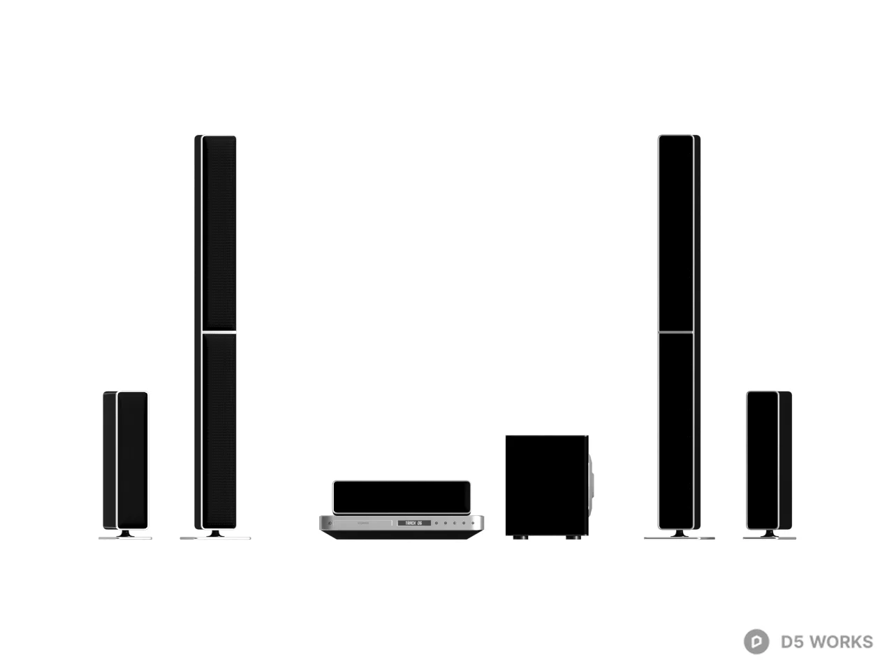 Minimalist Tower Speaker 3d model thumbnail 2
