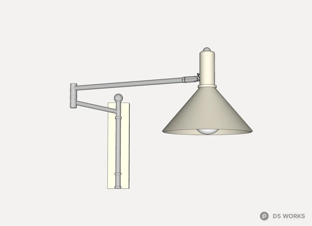 Bauhaus Wall Lamp 3d model thumbnail 2
