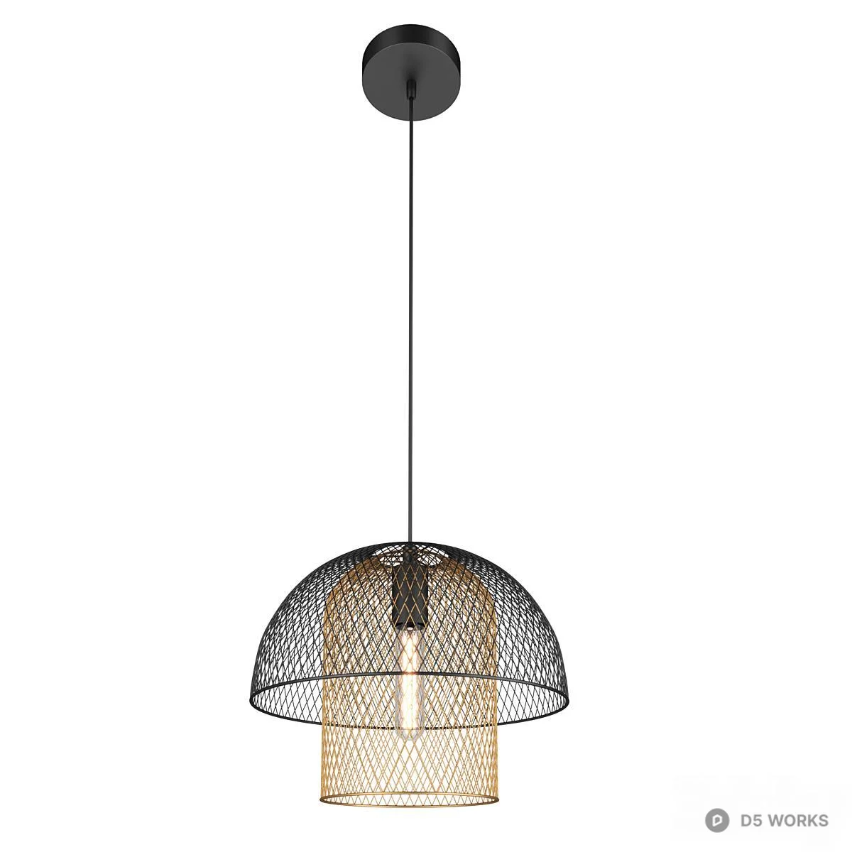 Wire Mesh Pendant Lamp 3d model - Image 1