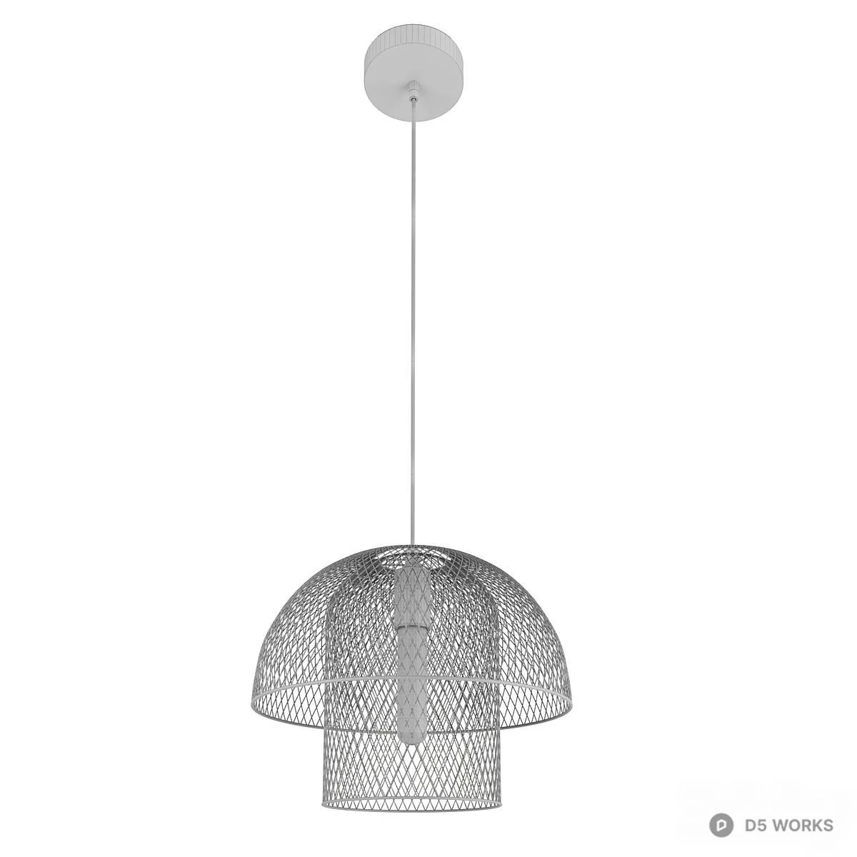 Wire Mesh Pendant Lamp 3d model thumbnail 2