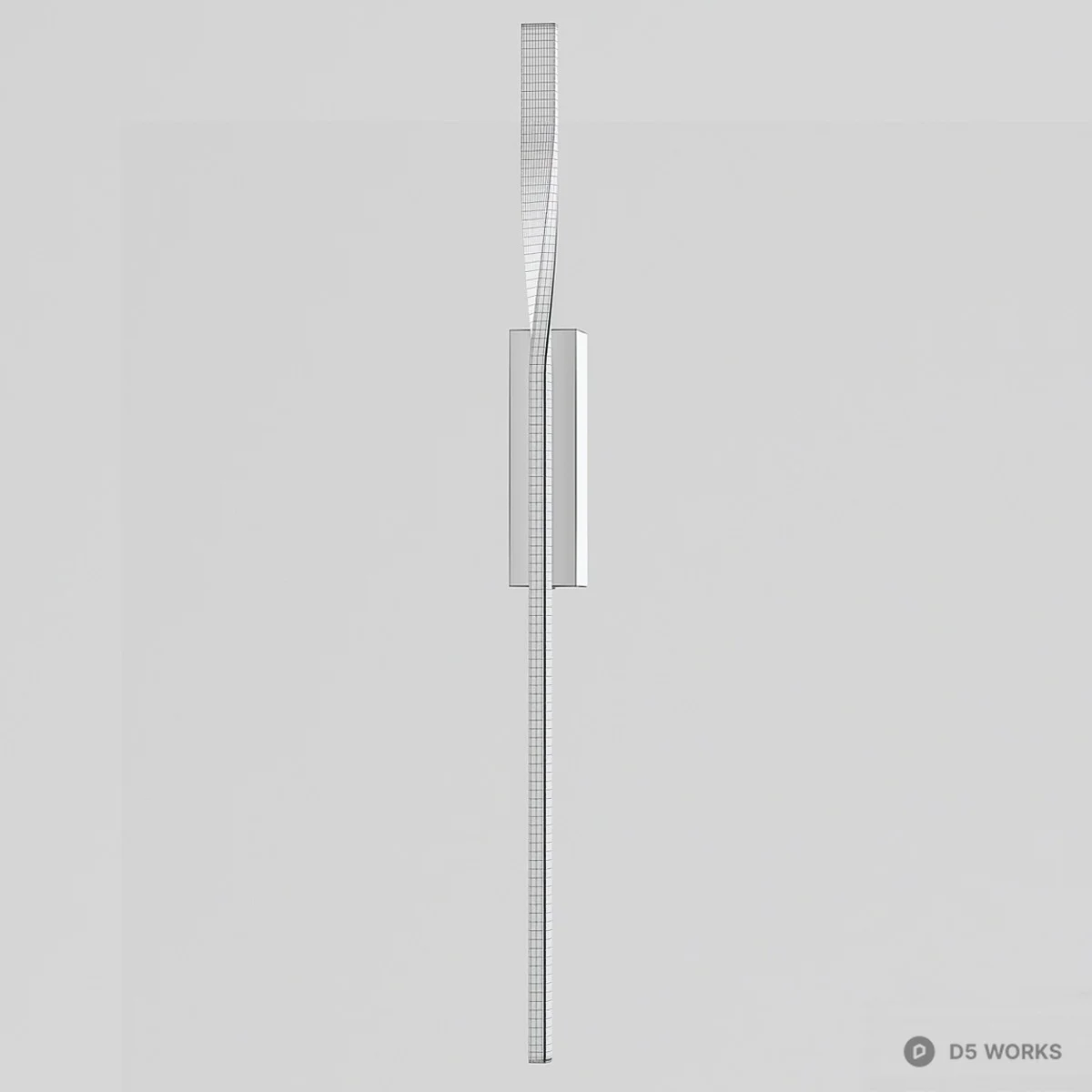 Minimalist Linear Wall Lamp 3d model thumbnail 3