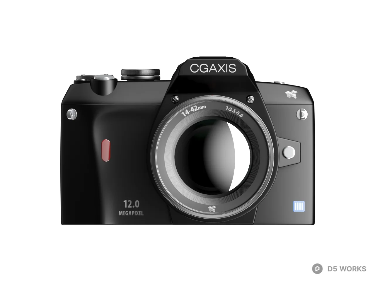 OGAXIS DSLR Camera With Lens 3d model thumbnail 2