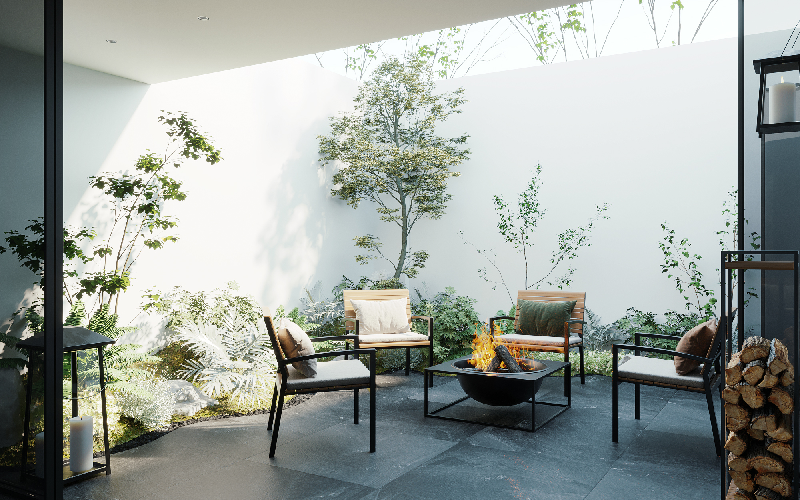 Modern Residential Courtyard