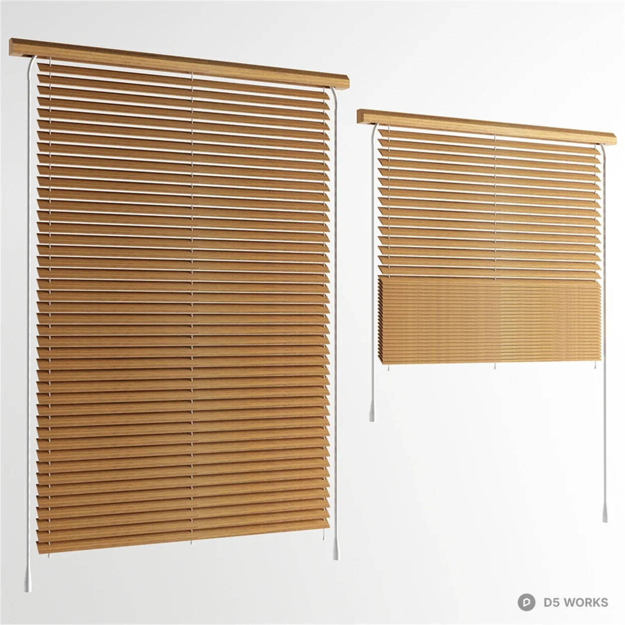 Wooden Venetian Blind 3d model - Image 1