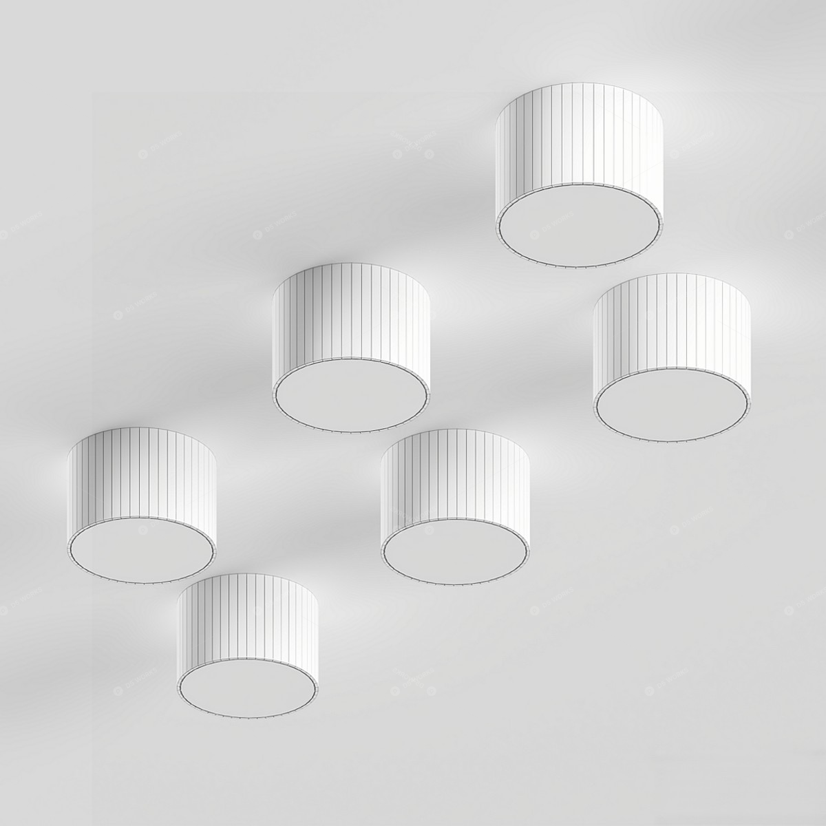 Flush Mount Lights 3D Models 3