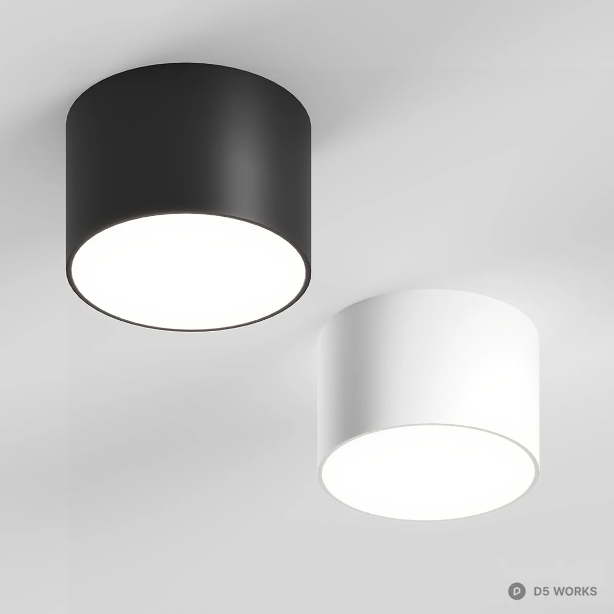Minimalist Cylinder Recessed Light 3d model - Image 1