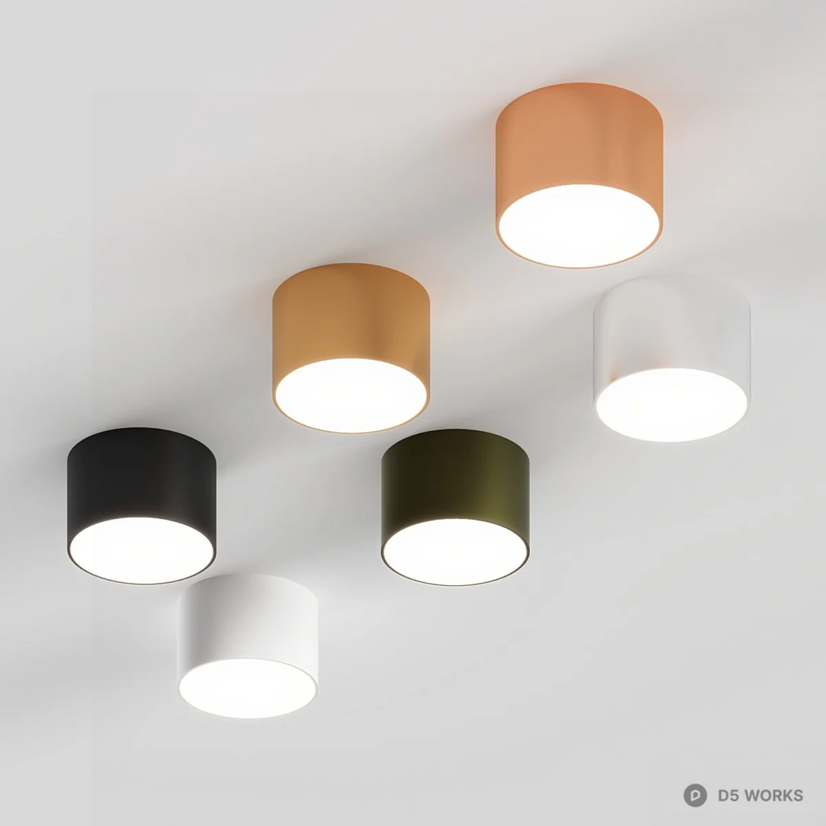 Minimalist Cylinder Recessed Light 3d model thumbnail 2
