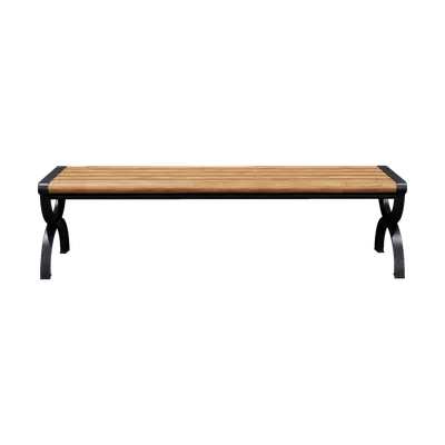 Outdoor Wooden Bench 10 3d model